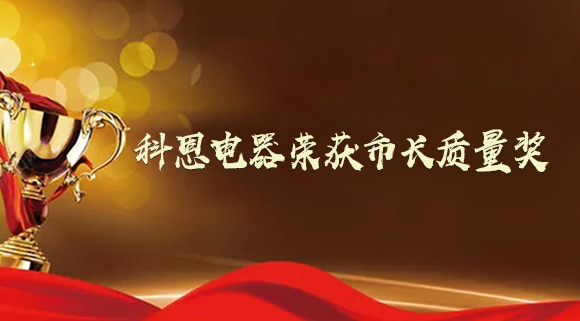 質量強市！十大品牌科恩電器榮獲“市長質量獎”！